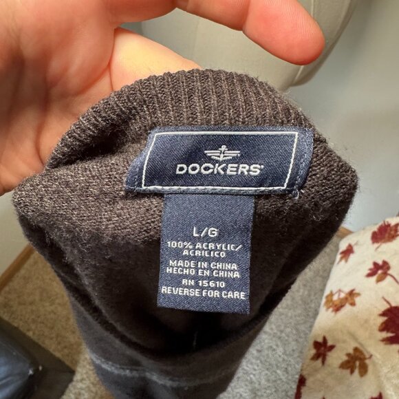 Dockers Dark Grey Patterned Sweater Vest - Picture 10 of 10